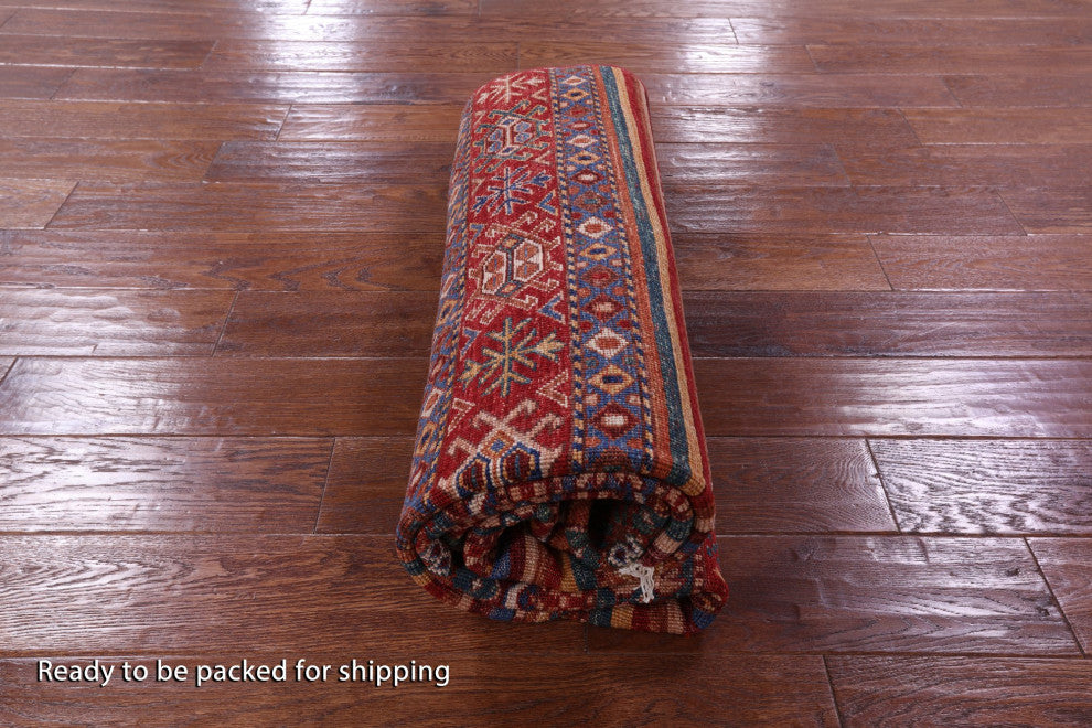 5' 1" X 6' 8" Super Kazak Khorjin Handmade Rug Q10458