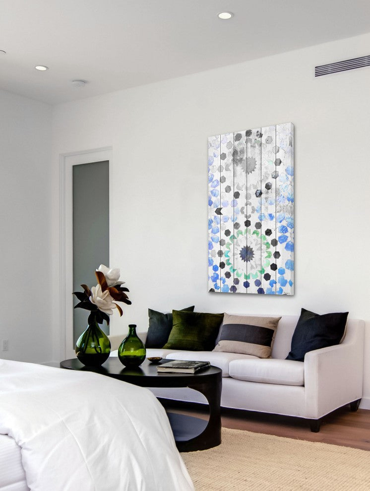"Sevilla" Print on White Wood, 30"x60"