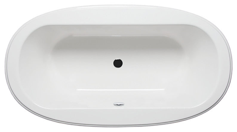 Malibu Matira Oval Soaking Bathtub 66x36x22 Biscuit