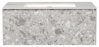 Terazzo Grey Bathroom Vanity with Imitation Stone Design, 36"