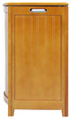 Oceanstar Bowed Front Wood Laundry Hamper With Interior Bag, Natural