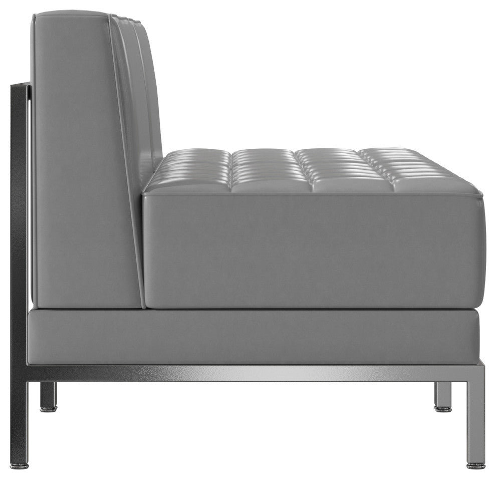 Hercules Imagination Series Leather Lounge Set, 2-Pieces, Gray
