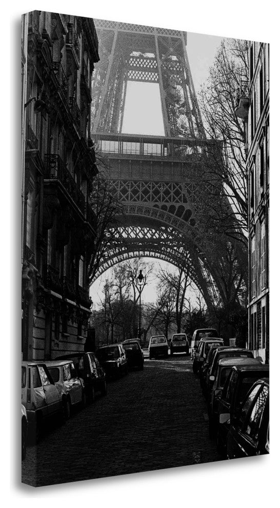 "Street VIew Of La Tour Eiffel" By Clay Davidson, Giclee on Gallery Wrap Canvas