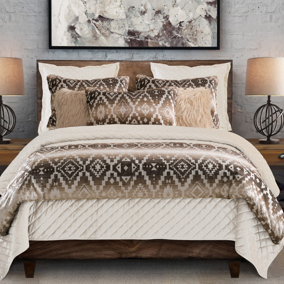 Chalet Aztec Comforter Set, 3 Piece, Super King