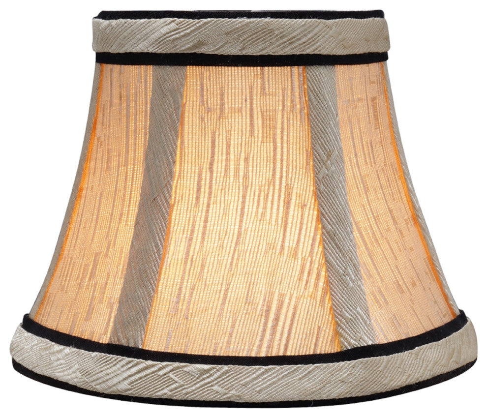 30003-2 Small Bell  Chandelier Clip On Lamp Shade Ivory 3"x5"x4"