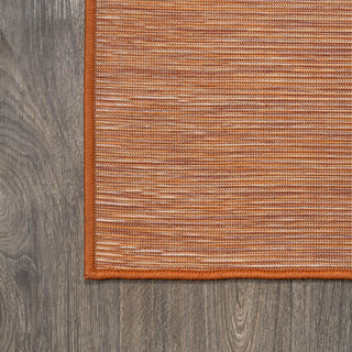 Ethan Modern Flatweave Solid, Orange, 2'x8'