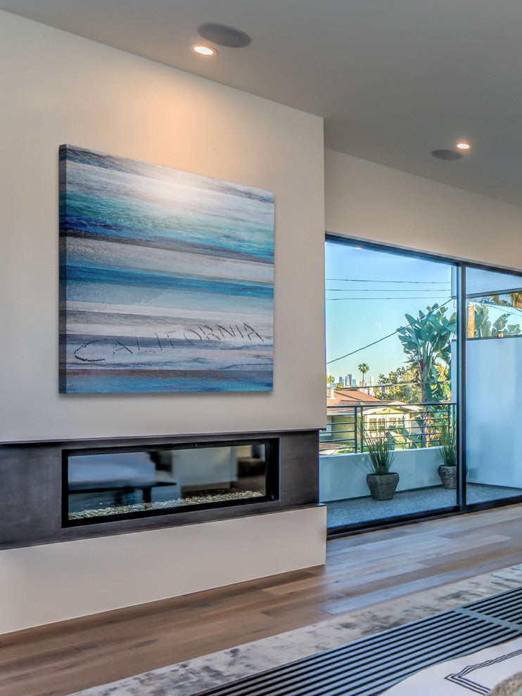 "California in the Sand" Print on Canvas, 40"x40"