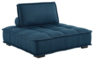 Saunter Tufted Fabric Fabric 5-Piece Sectional Sofa Azure -5210