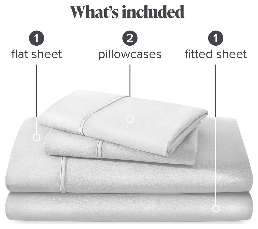 Side Pocket Sheet Set, 1800 Ultra-Soft Microfiber, Double, White, King