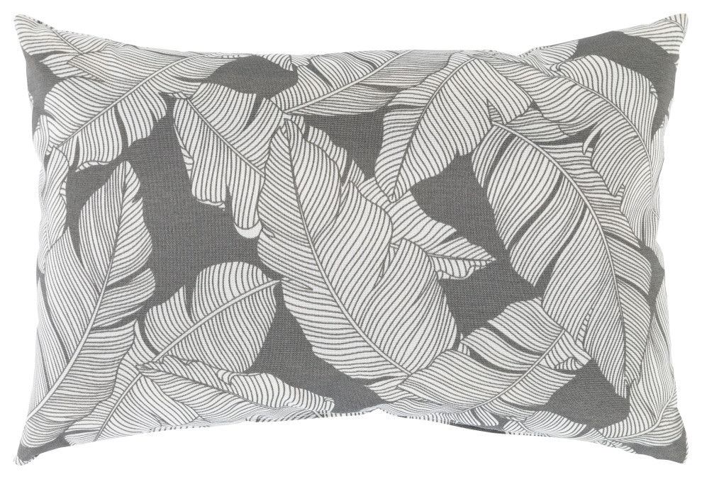 Surya Musa USA-002 16"x16" Pillow Cover, Medium Gray/White
