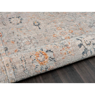 Manor Sarouk Machine Made Indoor Area Rug, 2'6"x7'5", Charcoal