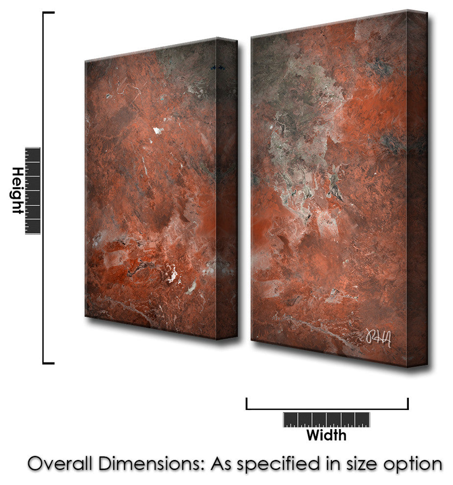 Abstract ABS X, Canvas Wall Art, 2-Panels 40"x20"