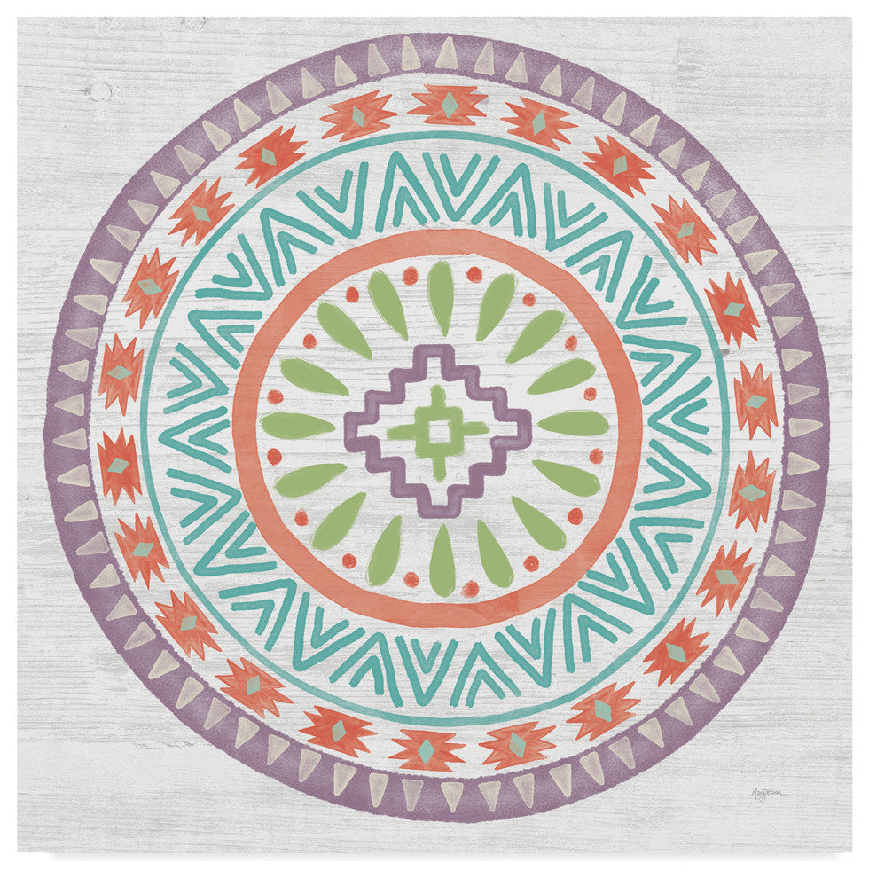 Mary Urban ''Lovely Llamas Mandala Ii'' Canvas Art, 35"x35"