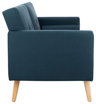 Safavieh Murray Foldable Futon W Pillow, Navy/Natural