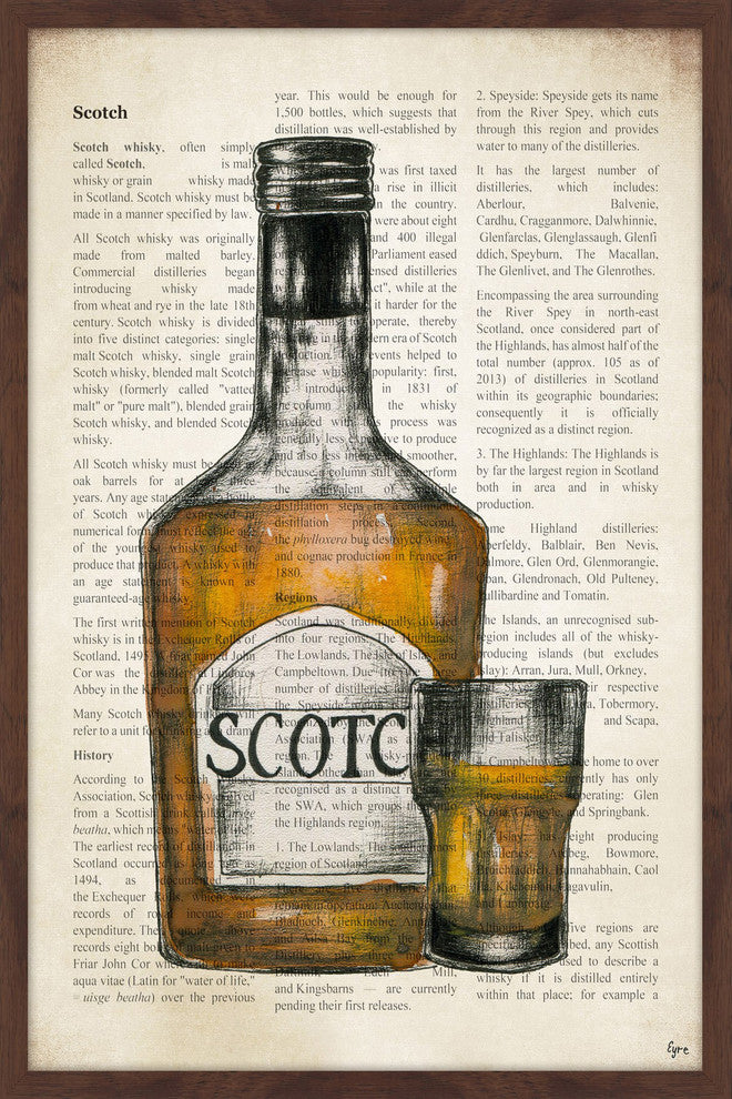 "Scotch History" Framed Painting Print, 20"x30"