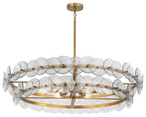 Maxim 21824 Loren 6 Light 42"W Drum Chandelier - Weathered Brass / Clear