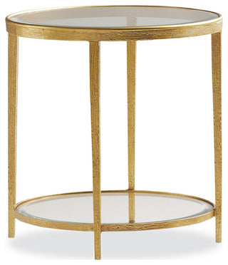 Jinx Brass Round Side Table