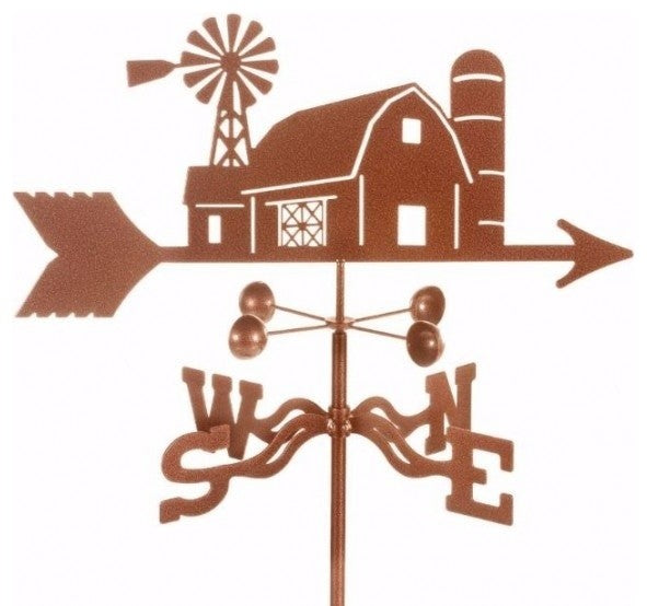 Farm Scene Weathervane With 4 Sided Mount