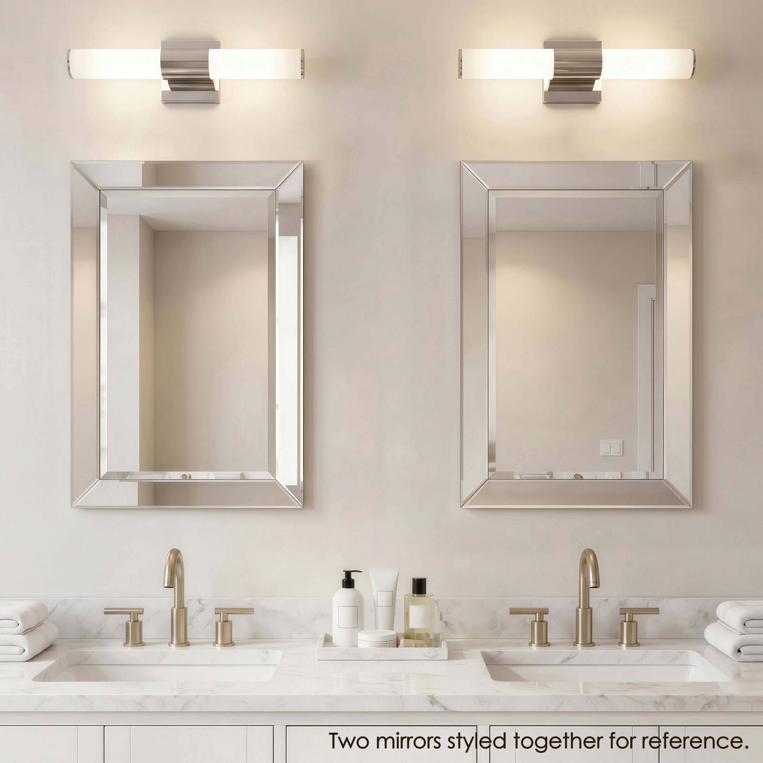Antique Beveled Rectangle Wall Mirror, 1" Beveled Center 24"x36" Bathroom Mirror