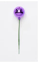 40mm Christmas Plastic Ball Pick, Purple  Set Of 24
