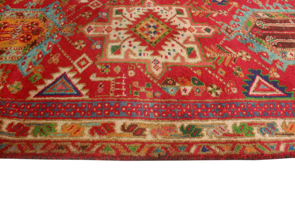 Fine Vintage Distressed Marland Red/Beige Runner, 2'8x10'7