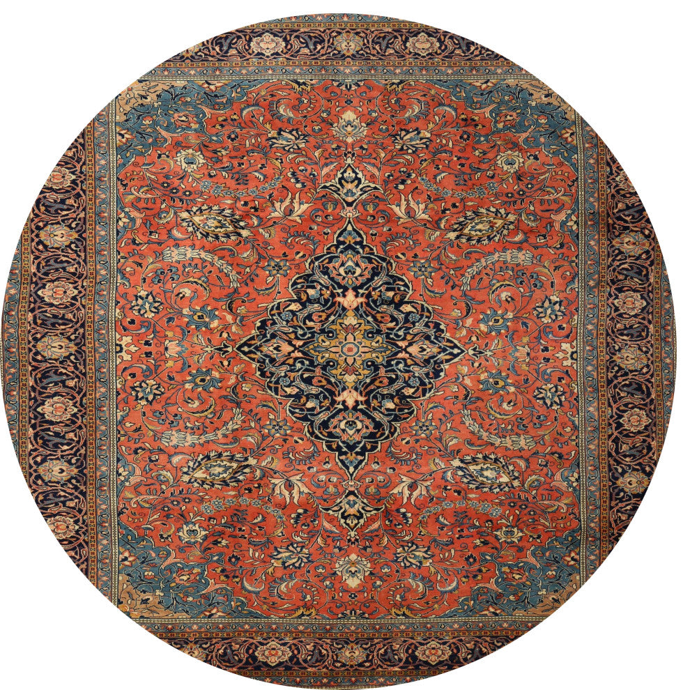 Ahgly Company Indoor Round Traditional Area Rugs, 4' Round