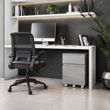 Techni Mobili Rolling 2-Drawer Vertical Filing Cabinet, Gray