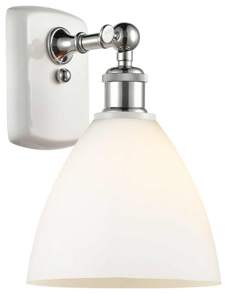 Innovations 516-1W-WPC-GBD-751 1-Light Sconce, White, Polished Chrome