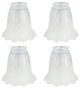 Aspen Creative 23078-4 Clear & Frosted Replacement Glass Shade, 4 Pack
