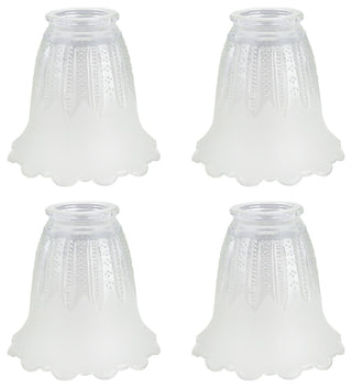Aspen Creative 23078-4 Clear & Frosted Replacement Glass Shade, 4 Pack