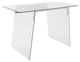 Glacier Contemporary Office Desk in Clear and Black