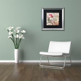 Color Bakery 'Postale Paris I' Art, Silver Frame, Black Matte, 11"x11"