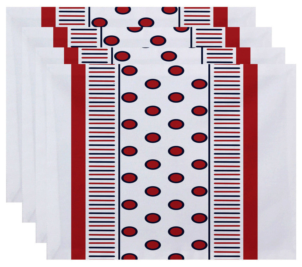 Center Stripe, Stripe Print Placemat, Coral
