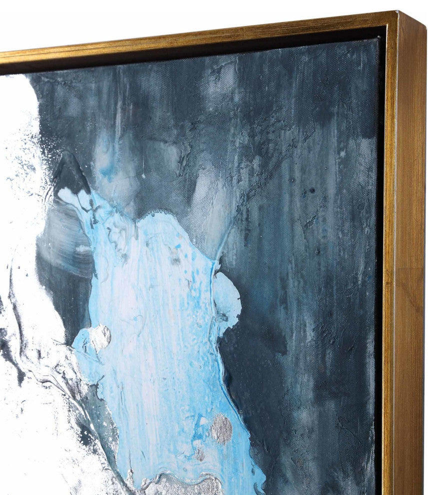 Uttermost 36058 Stormy 61" x 51" Framed Abstract Painting on - Blue / Teal