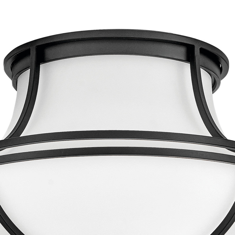 Hinkley Saddler Medium Flush Mount, Black