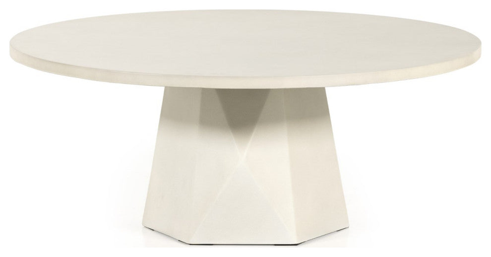 Bowman Outdoor Coffee Table-White Cncrt