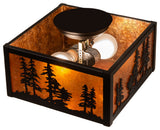 10 Square Tall Pines Flushmount