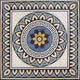 Greco-Roman Flower Mosaic - Aquila, 24"x24"