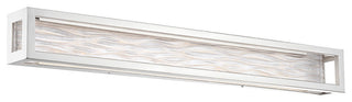 Shock Waves 38" LED Bathroom Vanity and Wall-Light 3000K, Brushed Nickel