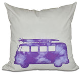 Beachdrive, Geometric Print Pillow, Purple, 26"x26"