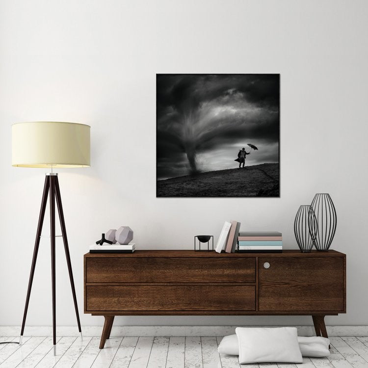 Man In The Wind, 40"x40"