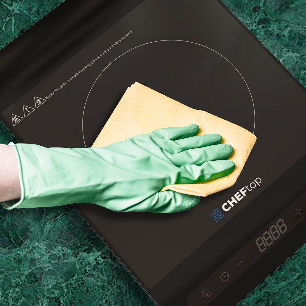 Cheftop Single Burner Induction Cooktop - Portable 120V Digital Ceramic Top 1300