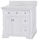 Sydney 36" Bathroom Vanity, White, Engineered Marble