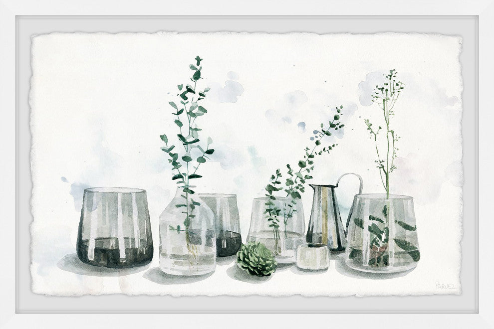"Glasses and Greens" Framed Painting Print