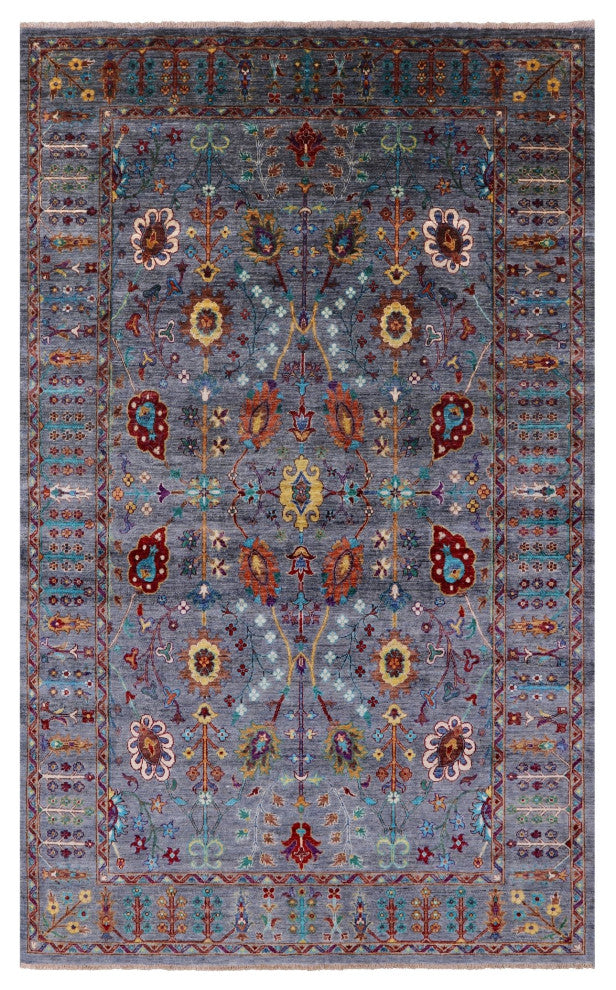 6' 6" X 10' 0" Persian Tabriz Hand Knotted Rug Q9885