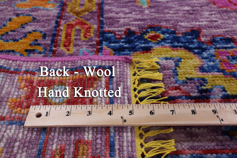 Hand Knotted Turkish Oushak Wool Rug 8' 4" X 9' 11" - Q14848