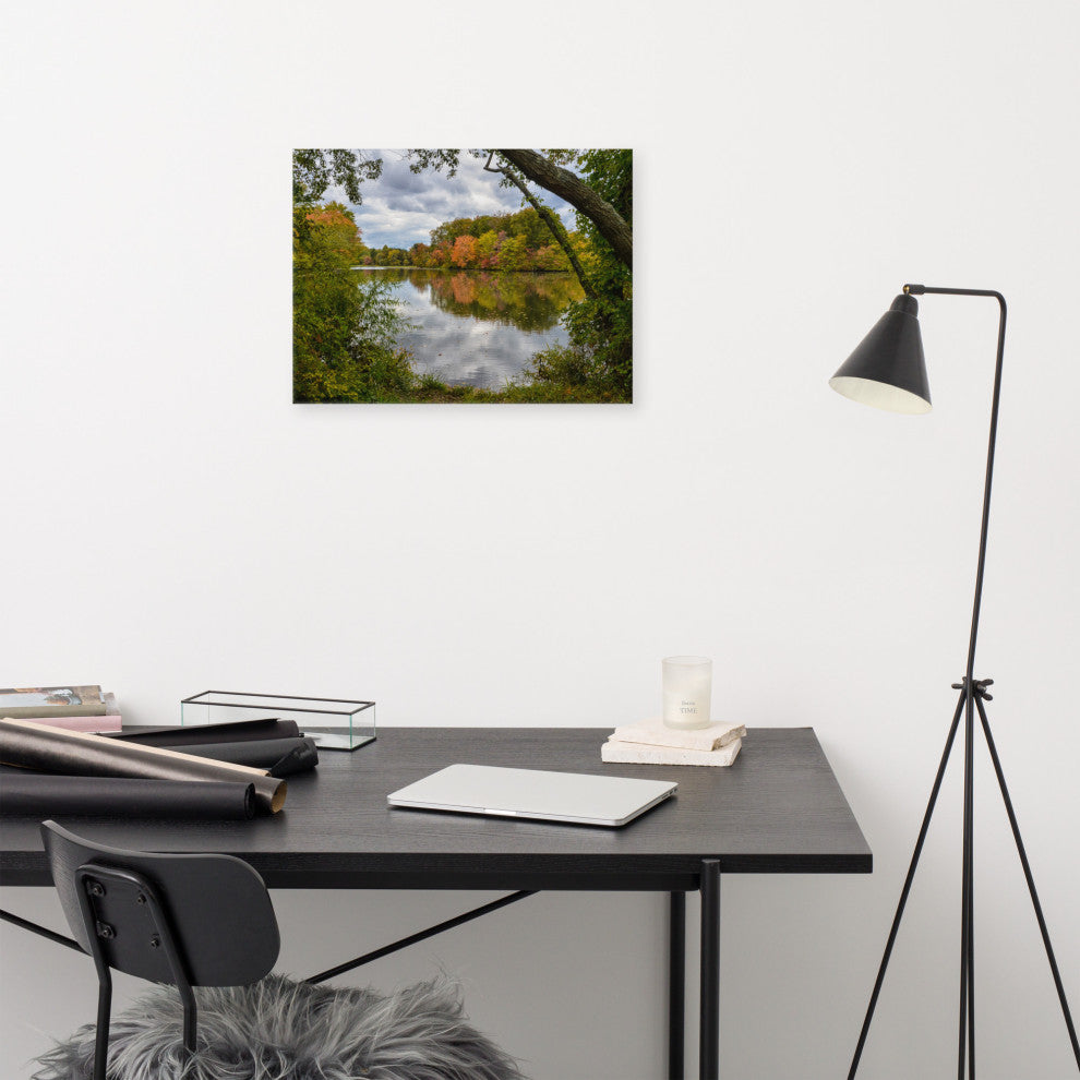 Lost in Autumn Color Landscape Photo Canvas Wall Art Print, 18" X 24"
