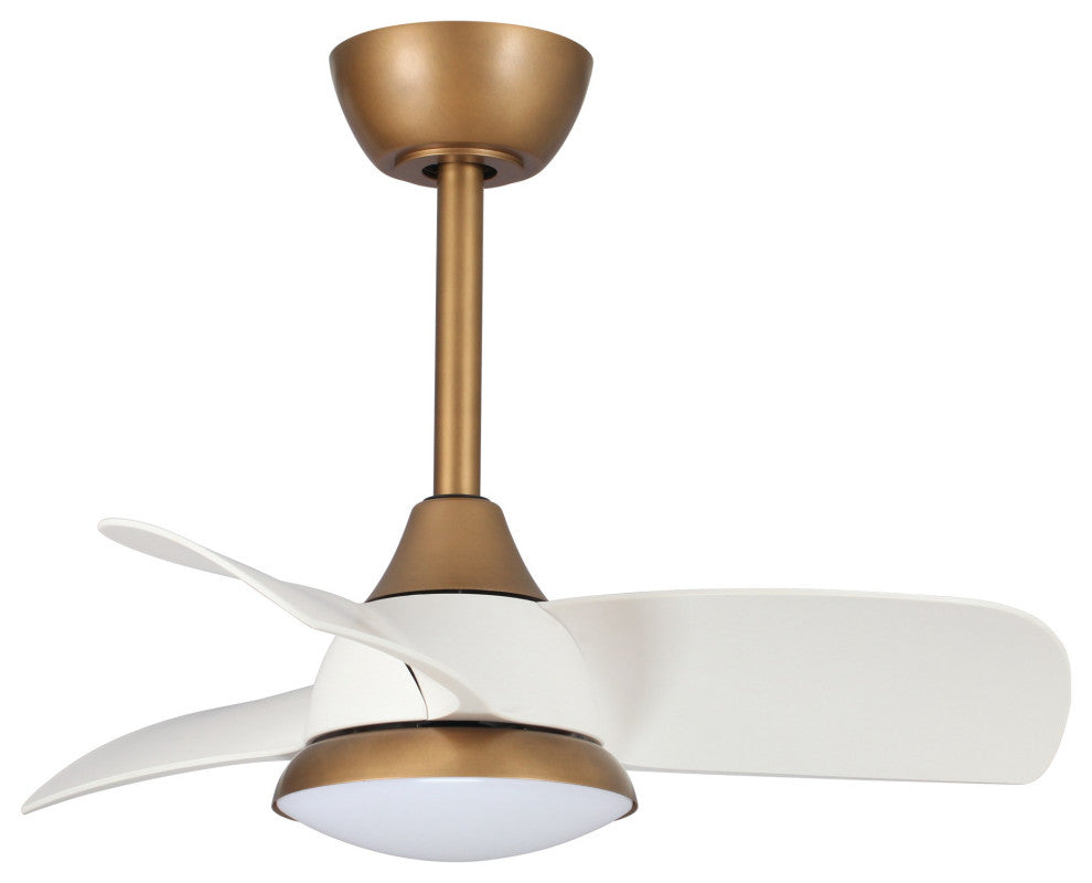 28 in Modern Ceiling fan with Remote Control, White