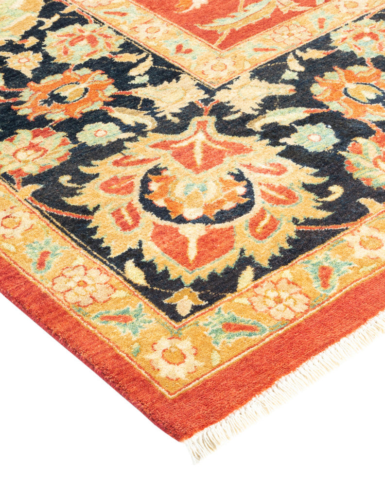Amari, One-of-a-Kind Hand-Knotted Area Rug Orange, 8'1"x10'1"