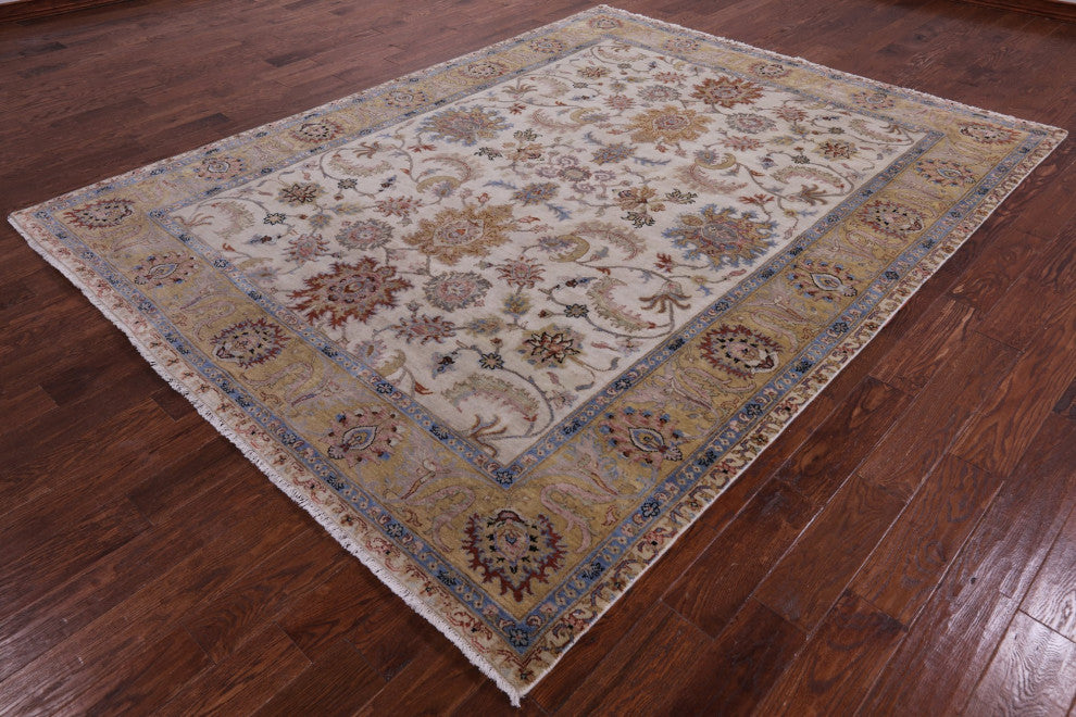 Handmade Persian Tabriz Wool Rug 7' 9" X 10' 0" Q9026